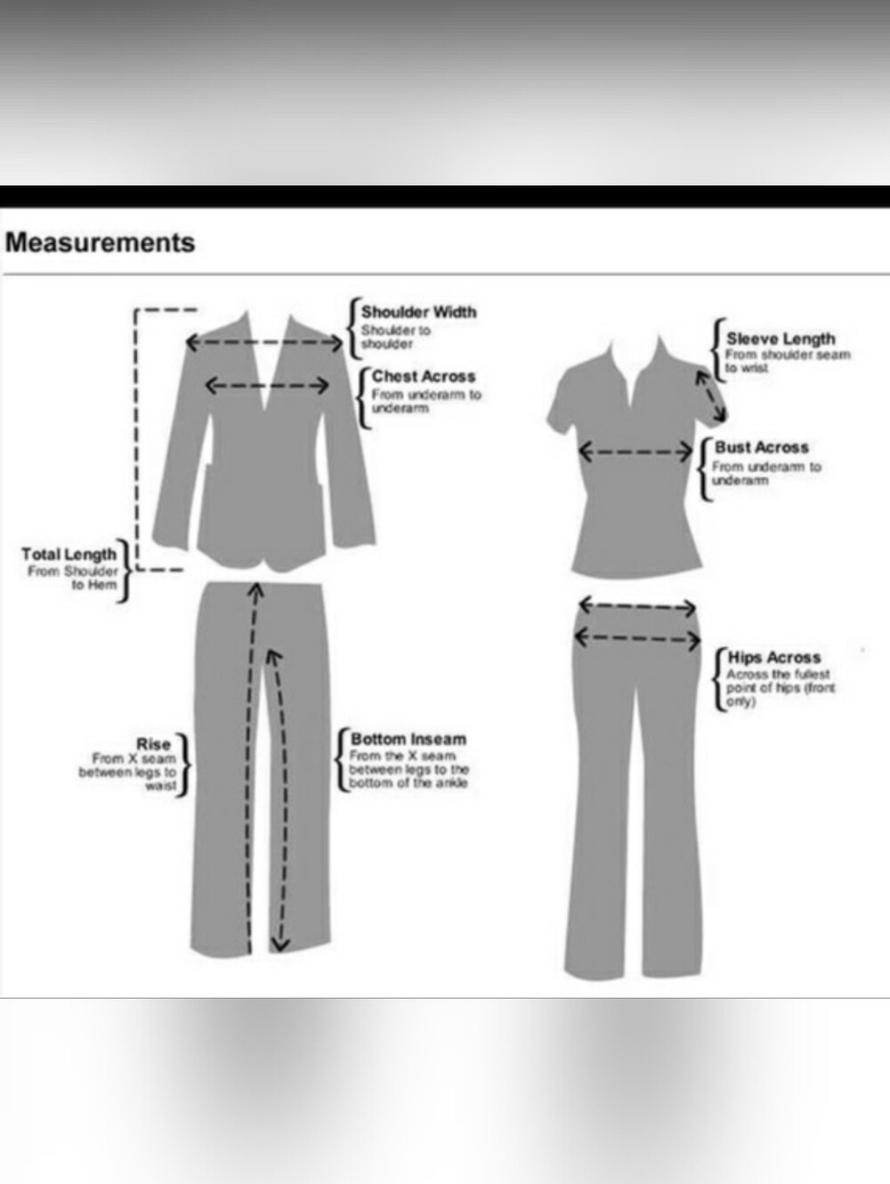 Size Guide Charts For Reference only!!! - Picture 7 of 10